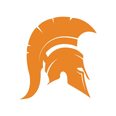 Miğfer Sticker17x17 Cm Turuncu