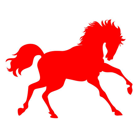 At Sticker 17x17 Cm Kırmızı