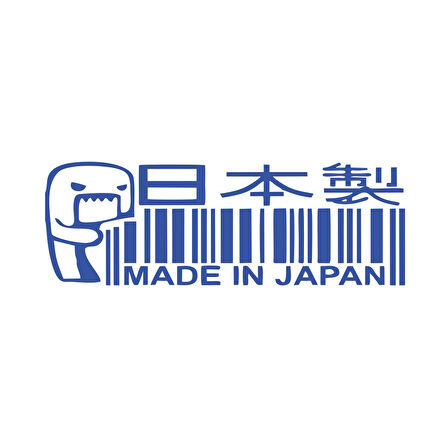 Made in Japan Barkod Sticker17x17 Cm Mavi