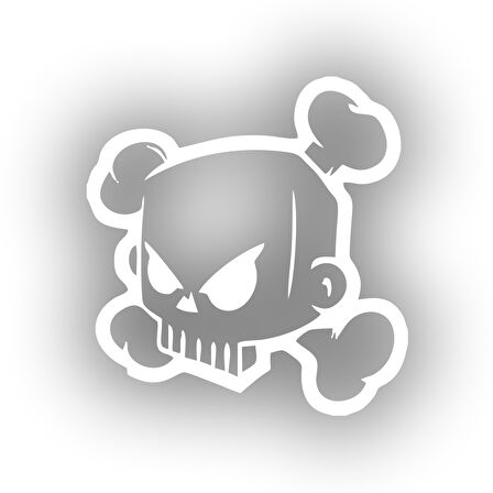 Kuru Kafa Sticker 17x17 Cm Beyaz