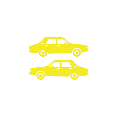 Renault12 Sticker 17x17 Cm Sarı