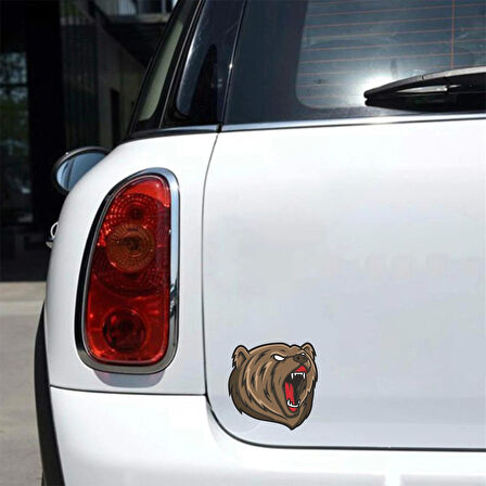 Kükreyen Ayı 1 Sticker 10x10 cmRenkli Sticker