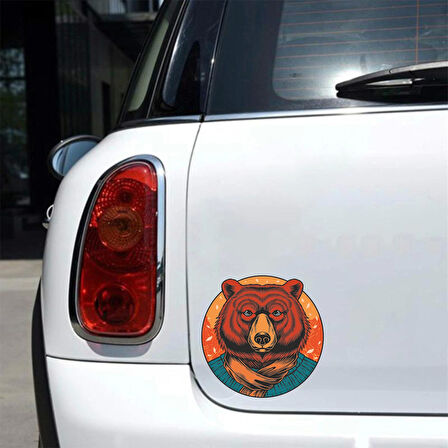 Ayı Sticker 10x10 cmRenkli Sticker