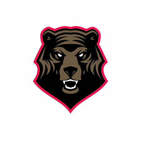 Kızgın Ayı Sticker 10x10 cmRenkli Sticker