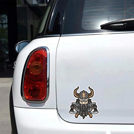 Öfkeli Viking Sticker 10x10 cmRenkli Sticker