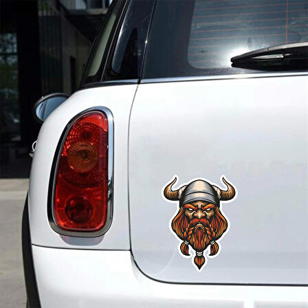 Kızgın Viking Sticker 10x10 cmRenkli Sticker