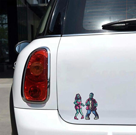 Zombiler Sticker 10x10 cmRenkli Sticker