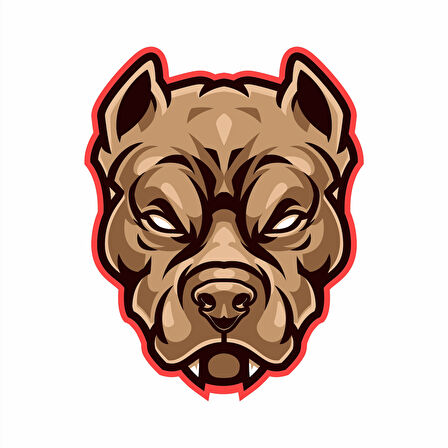 Kızgın Köpek Sticker 10x10 cmRenkli Sticker