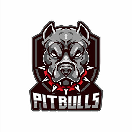 Pitbull Sticker 10x10 cmRenkli Sticker