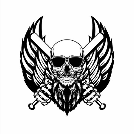 Kurukafa 2 Sticker 10x10 cmRenkli Sticker