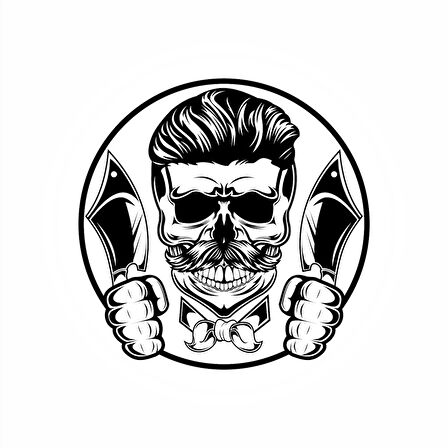 Kurukafa 6 Sticker 10x10 cmRenkli Sticker