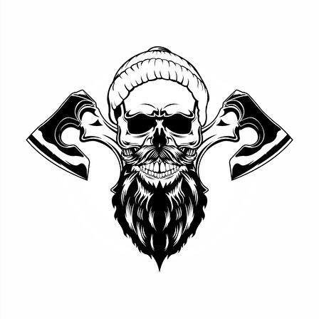 Kurukafa 7 Sticker 10x10 cmRenkli Sticker