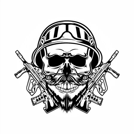 Kurukafa 11 Sticker 10x10 cmRenkli Sticker