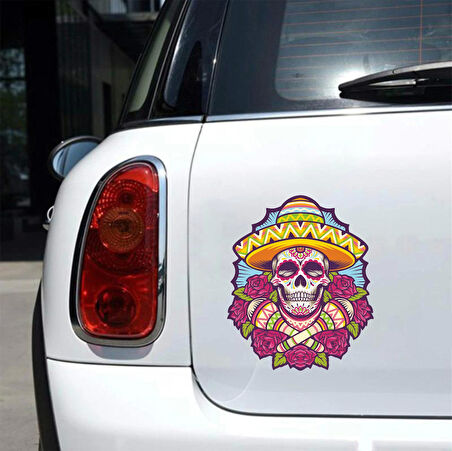 Kurukafa Sticker 4 10x10 cmRenkli Sticker