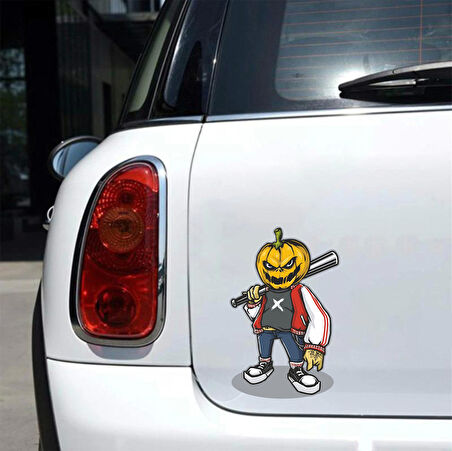 Serseri Balkabağı Sticker 10x10 cmRenkli Sticker