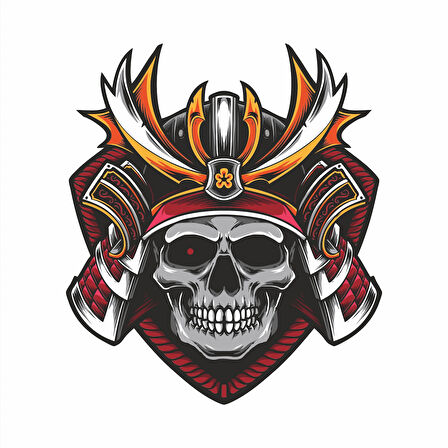 Asker Kurukafa Sticker 10x10 cmRenkli Sticker