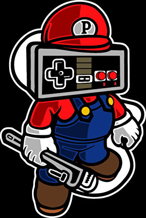 Tamirci Konsol Sticker 10x10 cmRenkli Sticker