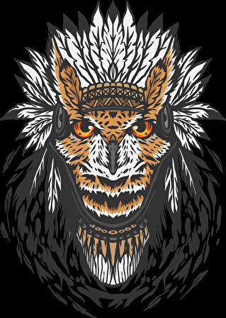 Baykuş Sticker 10x10 cmRenkli Sticker