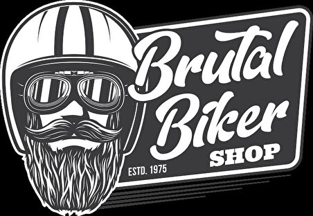 Brutal Biker Sticker 10x10 cmRenkli Sticker
