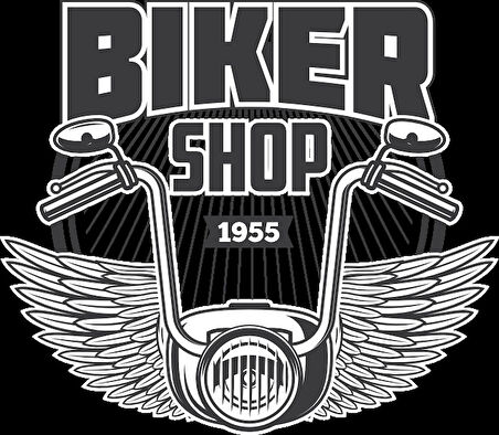 Biker Shop 1955 Sticker 10x10 cmRenkli Sticker