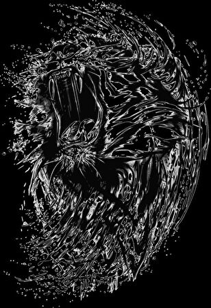 Kükreyen Aslan Sticker 10x10 cmRenkli Sticker