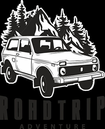 Dağ Sticker 10x10 cmRenkli Sticker