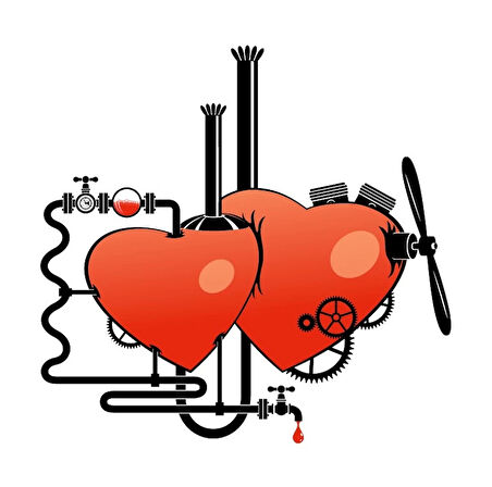 Kalp Ritmi Sticker 10x10 cmRenkli Sticker