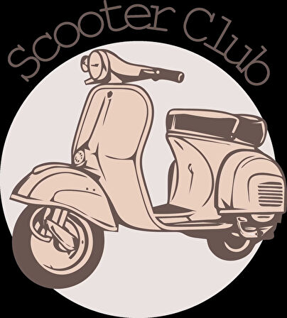 Scooter Club Sticker 10x10 cmRenkli Sticker