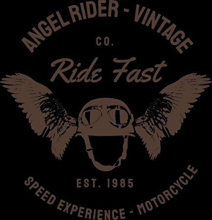 Angel Rider St?cker 10x10 cmRenkli Sticker