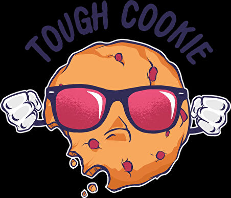 Tough Cookie Sticker 10x10 cmRenkli Sticker