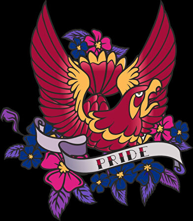 Papağan Pride Sticker 10x10 cmRenkli Sticker