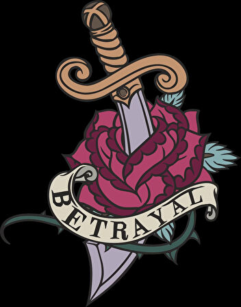 Betrayal Sticker 10x10 cmRenkli Sticker