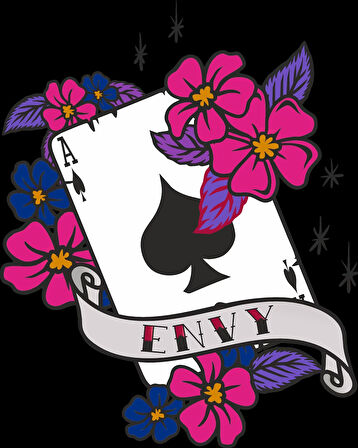 Envy ve Kart Sticker 10x10 cmRenkli Sticker