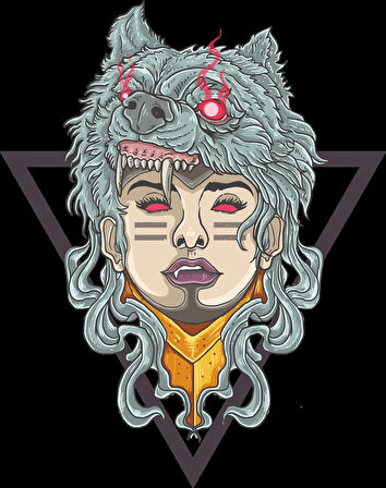 Kurt Sticker 10x10 cmRenkli Sticker