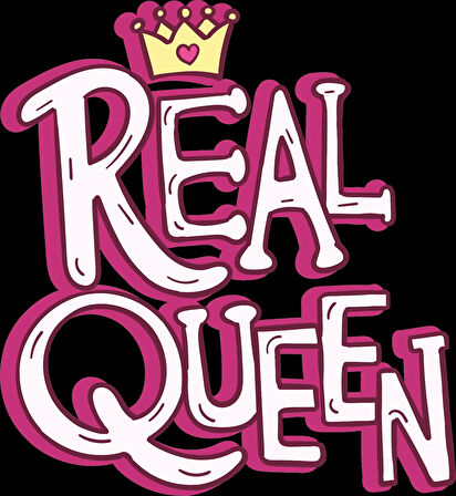 Real Queen Sticker 10x10 cmRenkli Sticker