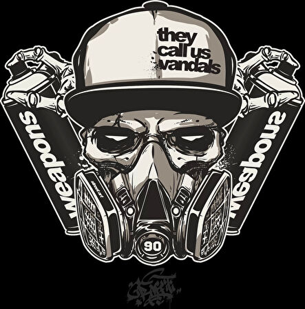 They Call Us Vandals Sticker 10x10 cmRenkli Sticker