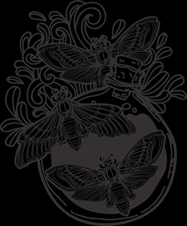 İksir Kelebekler Sticker 10x10 cmRenkli Sticker