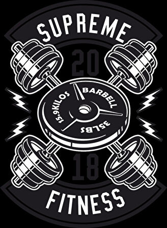 Supreme Fitness Sticker 10x10 cmRenkli Sticker
