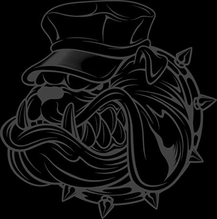 Bulldog Sticker 10x10 cmRenkli Sticker