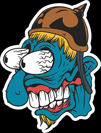 Zombi 9 Sticker 10x10 cmRenkli Sticker