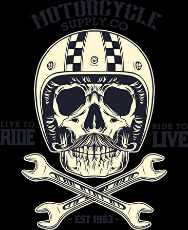 Mekanik Kurukafa Sticker 10x10 cmRenkli Sticker