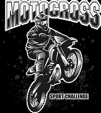 Motocross Sticker 10x10 cmRenkli Sticker