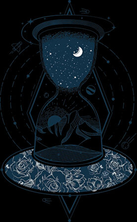 Kum Saati Sticker 10x10 cmRenkli Sticker