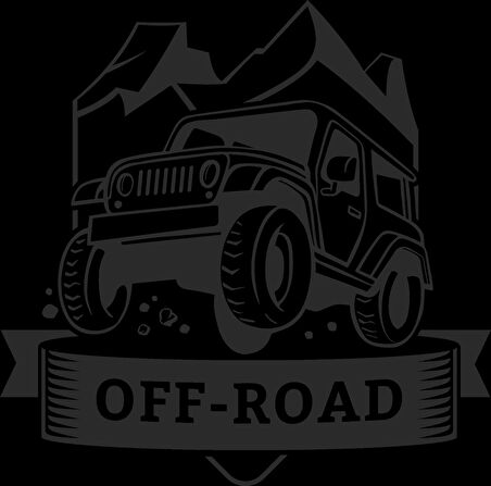 Off Road Sticker 10x10 cmRenkli Sticker