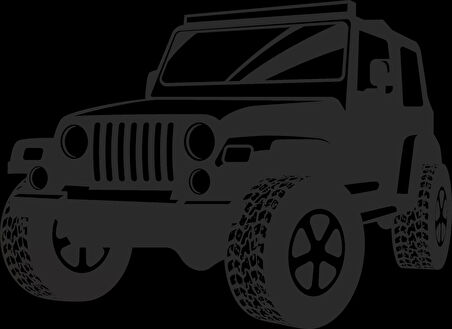 Jeep Sticker 10x10 cmRenkli Sticker