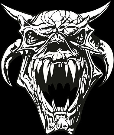 şeytan 2 Kurukafa Sticker 10x10 cmRenkli Sticker