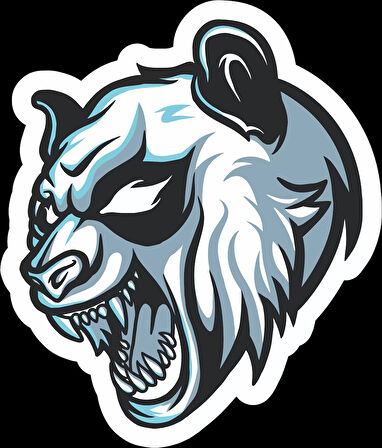 Panda Sticker 10x10 cmRenkli Sticker