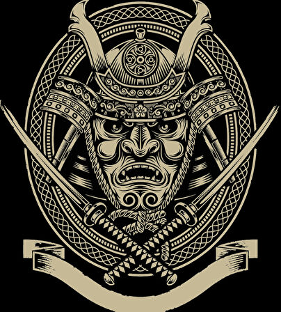 Samuray Sticker 10x10 cmRenkli Sticker