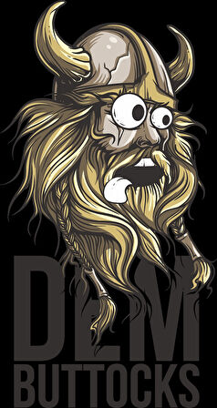 Dem Buttokcs Viking Sticker 10x10 cmRenkli Sticker