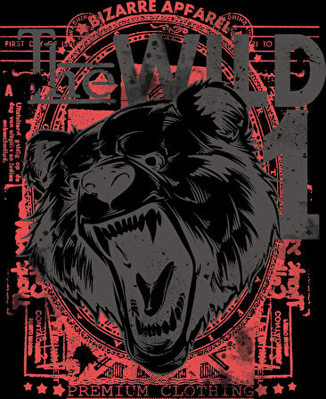 The Wild Ayı Sticker 10x10 cmRenkli Sticker